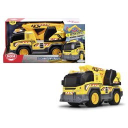 Camion cu excavator Dickie cu lumini, sunete si brat mobil, 30 cm