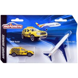Set Majorette Dacia Duster Follow Me si avion Boeing 787