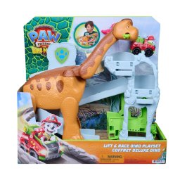Set de joaca Patrula Catelusilor Dino Lift & Race cu Marshall si dinozaur