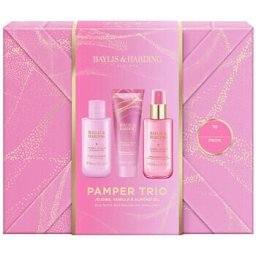 Body Care Trio ( Jojoba, Vanilla & Almond Oil ) - Dárková sada ( 3 ks )