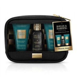 Men Body Care Trio ( Black Pepper & Ginseng ) - Dárková sada v taštičce ( 3 ks )