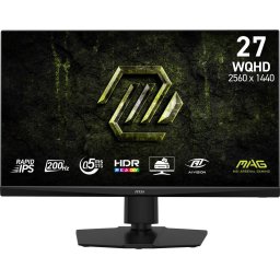 Monitor LED MAG 272QPF E20, 27", Rapid IPS, WQHD, 2560x1440, HDMI, DisplayPort, NVIDIA G-SYNC Compatible, AMD FreeSync Premium, Pivot, 200Hz 0.5ms, Negru