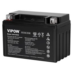 Acumulator vehicule electrice VIPOW, 12V, 9Ah 10HR, curent pornire 120A, terminal G3, tensiune incarcare 13.8-15V, 150x87x105mm, BAT0500