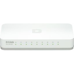 SWITCH D-LINK 8 porturi 10/100Mbps, carcasa plastic, "GO-SW-8E" (timbru verde 2 lei)