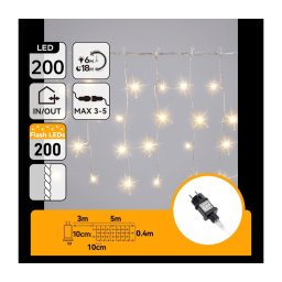 Aigostar - Ghirlandă LED de Crăciun pentru exterior 200xLED 8x0,4m IP44 alb cald