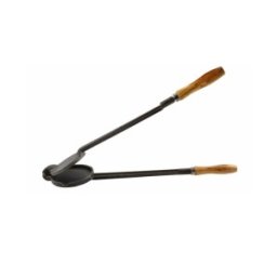 Dispozitiv Fonta pentru Prajit Slanina, 12.5 cm Diametru, Maner de Lemn, Perfect Home