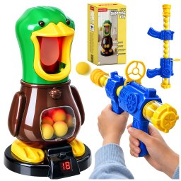 Joc de tras la tinta cu rata si pistol cu bile din spuma Kruzzel