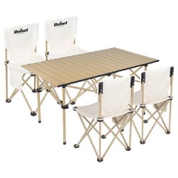 SET CAMPING MASA+4 SCAUNE METALICE PLIABIL REBEL Generic ACTIVE