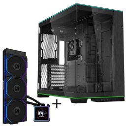 Carcasa Lian Li O11 Dynamic EVO RGB Bundle + HydroShift II LCD-S 360TL AiO Negru