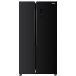Frigider side by side Heinner HSBS-HM442NFGBKE++, motor inverter, 442 litri, no frost, clasa E, negru