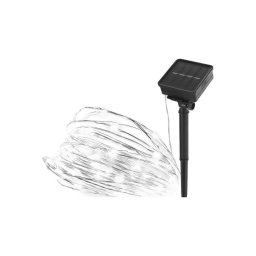 Ghirlandă solară 120xLED/2,4W/1,2V 12m IP44 600 mAh alb rece