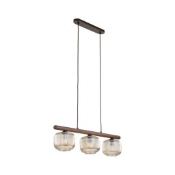 Candelabru pe cablu SALVIA 3xE14/10W/230V maro/maro fumuriu