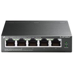 Switch PoE TP-Link TL-SF1005LP, 5 porturi Fast Ethernet, 4 PoE, 41W