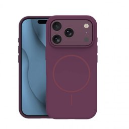 Husa pentru iPhone 17 Pro/ iPhone 18 Pro compatibil MagSafe PC/Silicon/TPU Dark Cherry, TFO Silicone Thin Mag