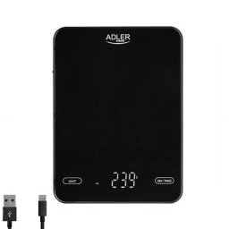 Cantar Bucatarie Adler AD 3177b 10kg USB Negru
