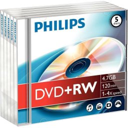 Set Philips DW4S4J05F/10 DVD+RW 4.7GB 4x 5 Bucati