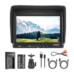 Monitor pentru Camera Video Neewer F100 IPS 7 Inch + Incarcator USB + Baterie NP-F550 2600mAh Negru