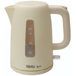 Cana electrica Oliver Voltz Nice OV51230PR, 2200 W, 1,7 l, Baza rotativa la 360°, Protectie impotriva functionarii fara apa, Indicator luminos, Filtru, Crem