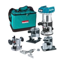 Makita - DRT50ZX3 - Masina de frezat fara acumulatori si incarcator, Li-Ion, 18 V, - Ah, 6, 8 mm, geanta textila