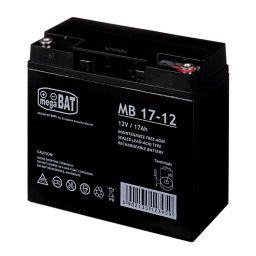 MPL megaBAT MB 17-12 UPS battery Lead-acid accumulator VRLA AGM Maintenance-free 12 V 17 Ah Black