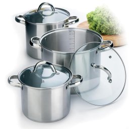MR-2023 Set de vase 6 piese ( 3,5l, 4,5l, 8,0l ) Oțel inoxidabil
