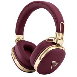 Casti Over-ear, BT, ENC, 200mAh, USB-C - Guess Grained Triangle Logo (GUOBHP72PGTCSU) - Burgundy
