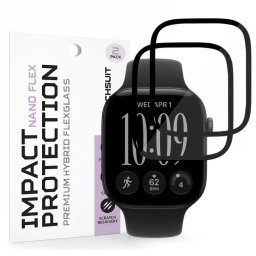 Folie pentru Apple Watch 12 46mm (set 2) - Techsuit Nano Flex - Black