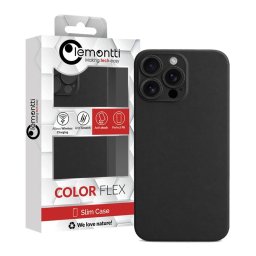 Husa Lemontti Husa Silicon Soft Slim iPhone 16 Pro Max Negru (material mat si fin, captusit cu microfibra)