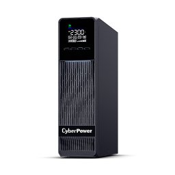 Online dubla conversie cu sin. pura, cu management, Tower slim, LCD, 1000VA/900W, 2x Schuko, 1x IEC, baterie 2x 12V/9Ah, incarcare pana la 4h, USB, RS232, slot SNMP, APFC, LCD col, EPO, tehn. GreenP