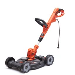 Trimmer electric 3-in-1 Black+Decker, 550 W, latime de taiere 30 cm, sistem AFS, baza cu roti inclusa - BESTA530CM