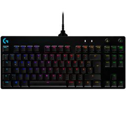 LOGITECH G PRO TKL Corded Mechanical Gaming Keyboard - BLACK - US INT'L - USB - CLICKY