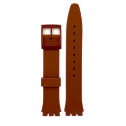 Curea silicon tip Swatch 19 mm maro