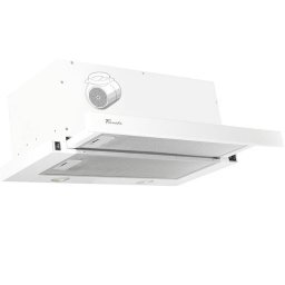 Hota Telescopica Incorporabila Tornado Storm 1200 (60), 1 motor, latime 60 cm, 3 viteze, absorbtie 1200 m3/ora, Alb