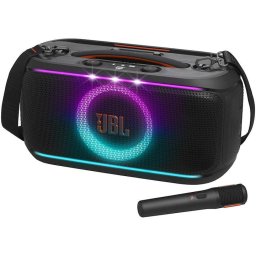 Sistem audio portabil JBL Partybox On-The-Go 2, 100 W RMS, Bluetooth 5.4, Auracast, Microfon wireless inclus, Redare pana la 15 h, Negru