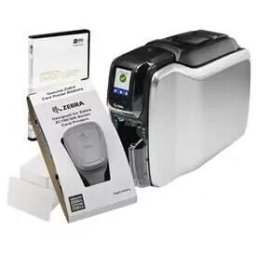 Imprimanta de carduri Zebra ZC300, sublimare, transfer termic, single side, 300 DPI, USB, Ethernet, 200 de carduri/ora color si 900 de carduri/ora monocrom, display LCD, Negru-Gri