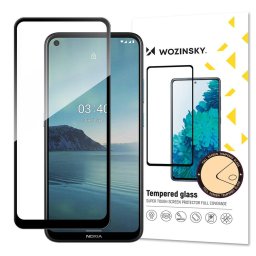 Wozinsky Tempered Glass Full Glue Super Tough Screen Protector Full Coveraged with Frame Case Friendly for Nokia 3.4 black