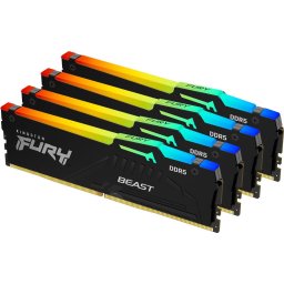 Memorie Kit Memorie Fury Beast RGB Intel XMP 3.0, 64GB, DDR5-5600MHz, CL40, Quad Channel, Negru