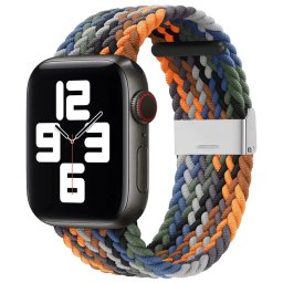 Curea textila Braided Fabric V6 compatibila cu Apple Watch 4/5/6/7/8/SE 38/40/41mm Multicolor