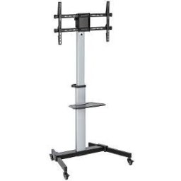 SOS 4050 Suport TV de perete fix, 37" - 86" (94-218 cm), max. 50 kg, VESA max. 600x400, nivelă cu bule integrată, Argintiu