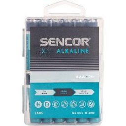 Baterii alcaline AAA Sencor SBA LR03, pachet de 24