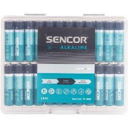 Baterii alcaline AAA Sencor SBA LR03, pachet de 48