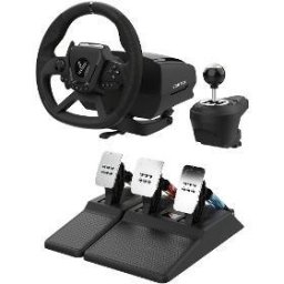 Volan de curse VORTEX cu pedale metalice și schimbător H-Pattern, 1080°, 20 butoane, PC / PS3 / PS4 / Xbox, Negru