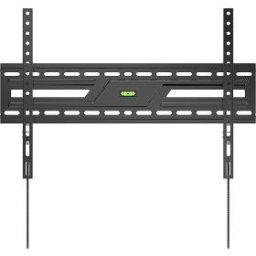 Suport TV de perete fix SHO 5221, 50" - 100" (127-254 cm), max. 75 kg, VESA max. 900x600, profil slim 3 cm, nivelă integrată, sistem anti-cădere, Oțel, Negru