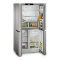 Combina frigorifica cu 4 usi Msdd 9012 Pure, EasyFresh si NoFrost, 90 cm, 576 l, EasyTwist-Ice, Clasa D, SmartSteel