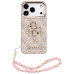 Husa Husa pentru iPhone 18 Pro / iPhone 17 Pro - Guess Hardcase 4G Classic Logo with Strap (GUHCP18LP4GMGSCP) - Pink