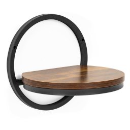 Raft de perete decorativ in stil industrial,cu polita din MDF si cadru metalic,ideal pentru expunerea cartilor,plantelor si accesoriilor in living