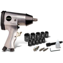 Pistol pneumatic cu impact Stanley 160157XSTN – 1/2 inci, 260 Nm, set cu 10 tubulare și accesorii