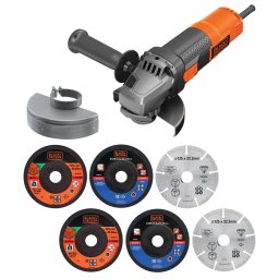 Polizor unghiular Black+Decker BEG220A6 – 900 W, 125 mm, 12000 rpm, 6 discuri