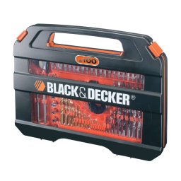 Trusă 100 de accesorii Black+Decker A7154 – burghie, biți și chei tubulare