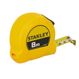 Ruletă Stanley clasică 0-30-457 – 8 m, carcasă rezistentă la impact, clasa de precizie II